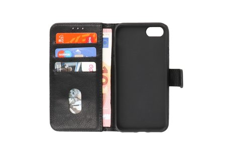 BAOHU Zakelijke Book Case Telefoonhoesje - Portemonnee Hoesje - Geschikt voor iPhone 8 Plus  & iPhone 7 Plus - Zwart