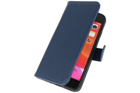 Zakelijke Book Case Telefoonhoesje - Portemonnee Hoesje - Geschikt voor iPhone 8 Plus  & iPhone 7 Plus - Navy