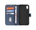 BAOHU Zakelijke Book Case Telefoonhoesje - Portemonnee Hoesje - Geschikt voor iPhone Xs & iPhone X - Navy
