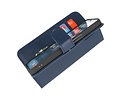 BAOHU Zakelijke Book Case Telefoonhoesje - Portemonnee Hoesje - Geschikt voor iPhone Xs & iPhone X - Navy