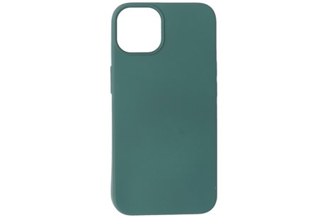 Fashion Backcover Telefoonhoesje - Color Hoesje - Geschikt voor iPhone 14 Plus - Donker Groen