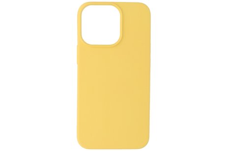 Fashion Backcover Telefoonhoesje - Color Hoesje - Geschikt voor iPhone 14 Pro - Geel
