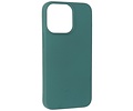 Fashion Backcover Telefoonhoesje - Color Hoesje - Geschikt voor iPhone 14 Pro - Donker Groen