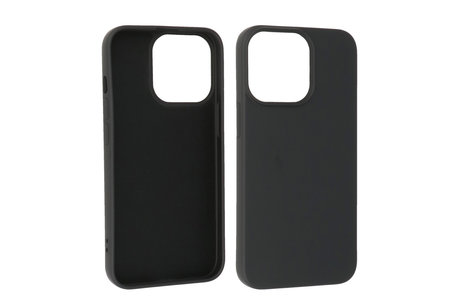 BAOHU Fashion Backcover Telefoonhoesje - Color Hoesje - Geschikt voor iPhone 14 Pro Max - Zwart