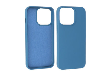 BAOHU Fashion Backcover Telefoonhoesje - Color Hoesje - Geschikt voor iPhone 14 Pro Max - Navy