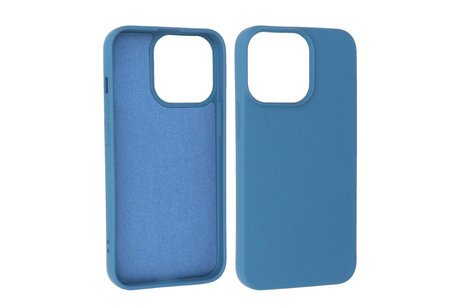 Fashion Backcover Telefoonhoesje - Color Hoesje - Geschikt voor iPhone 14 Pro Max - Navy