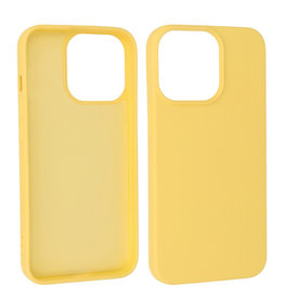 iPhone 14 Pro Max Hoesje Fashion Backcover Telefoonhoesje Geel