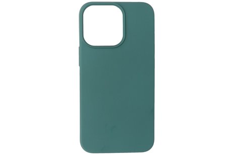 Fashion Backcover Telefoonhoesje - Color Hoesje - Geschikt voor iPhone 14 Pro Max - Donker Groen