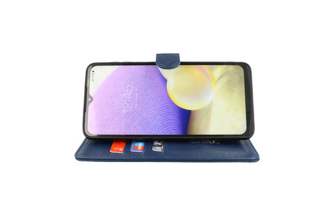 BAOHU Zakelijke Book Case Telefoonhoesje - Portemonnee Hoesje - Geschikt voor de Oppo Reno 7 4G - Navy