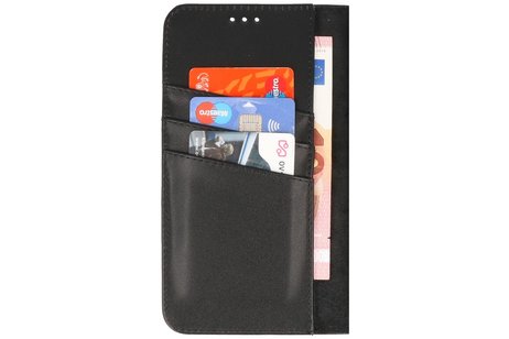 BAOHU Echt Lederen Book Case Hoesje - Leren Portemonnee Telefoonhoesje - Geschikt voor de iPhone 14 Pro Max - Zwart