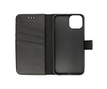 BAOHU Echt Lederen Book Case Hoesje - Leren Portemonnee Telefoonhoesje - Geschikt voor de iPhone 14 - Zwart