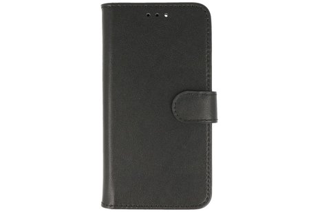 BAOHU Echt Lederen Book Case Hoesje - Leren Portemonnee Telefoonhoesje - Geschikt voor de iPhone 14 Plus - Zwart
