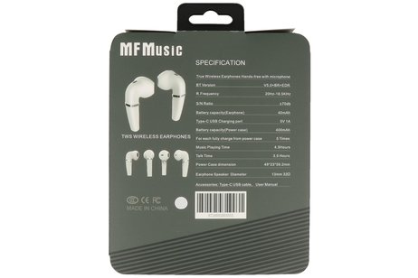MF TWS Bluetooth Headset MF-03 Wit