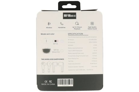 MF TWS Bluetooth Headset MF-05 Wit