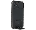 BAOHU Premium Kwaliteit Anti Shock Hoesje - Back Cover - Camerawindow met Stand Functie - Geschikt voor iPhone 14 - Zwart