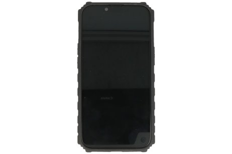 BAOHU Premium Kwaliteit Anti Shock Hoesje - Back Cover - Camerawindow met Stand Functie - Geschikt voor iPhone 14 - Blauw