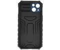 Premium Kwaliteit Anti Shock Hoesje - Back Cover - Camerawindow met Stand Functie - Geschikt voor iPhone 14 - Blauw