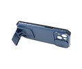BAOHU Premium Kwaliteit Anti Shock Hoesje - Back Cover - Camerawindow met Stand Functie - Geschikt voor iPhone 14 - Blauw