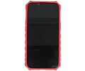 Premium Kwaliteit Anti Shock Hoesje - Back Cover - Camerawindow met Stand Functie - Geschikt voor iPhone 14 - Rood