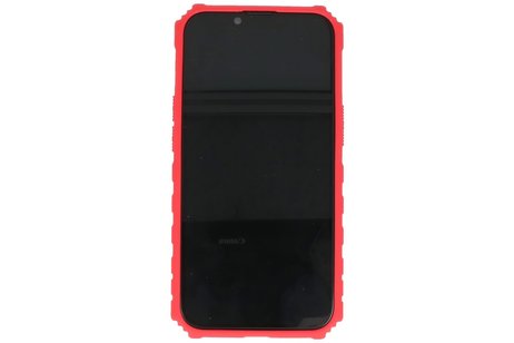 BAOHU Premium Kwaliteit Anti Shock Hoesje - Back Cover - Camerawindow met Stand Functie - Geschikt voor iPhone 14 - Rood