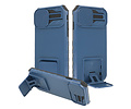 BAOHU Premium Kwaliteit Anti Shock Hoesje - Back Cover - Camerawindow met Stand Functie - Geschikt voor iPhone 14 Plus - Blauw