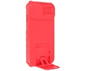 Premium Kwaliteit Anti Shock Hoesje - Back Cover - Camerawindow met Stand Functie - Geschikt voor iPhone 14 Plus - Rood