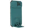 BAOHU Premium Kwaliteit Anti Shock Hoesje - Back Cover - Camerawindow met Stand Functie - Geschikt voor iPhone 14 Plus - Donker Groen
