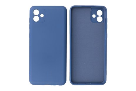 Fashion Backcover Telefoonhoesje - Color Hoesje - Geschikt voor Samsung Galaxy A04 - Navy