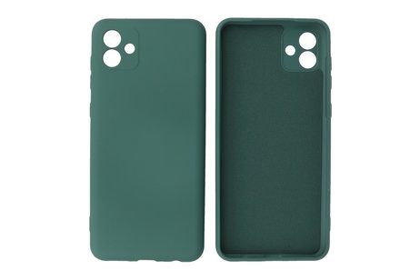 BAOHU Fashion Backcover Telefoonhoesje - Color Hoesje - Geschikt voor Samsung Galaxy A04 - Donker Groen