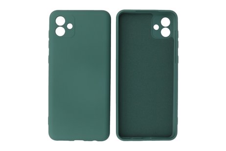 Fashion Backcover Telefoonhoesje - Color Hoesje - Geschikt voor Samsung Galaxy A04 - Donker Groen