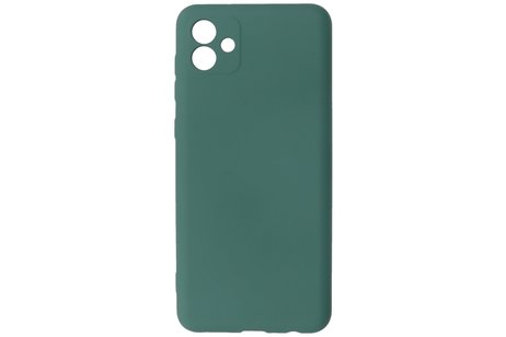 Fashion Backcover Telefoonhoesje - Color Hoesje - Geschikt voor Samsung Galaxy A04 - Donker Groen