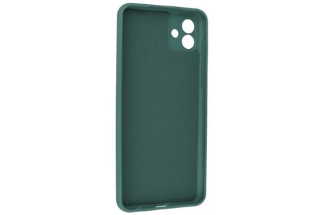 Fashion Backcover Telefoonhoesje - Color Hoesje - Geschikt voor Samsung Galaxy A04 - Donker Groen