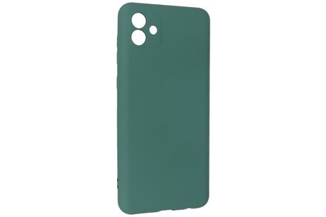 Fashion Backcover Telefoonhoesje - Color Hoesje - Geschikt voor Samsung Galaxy A04 - Donker Groen