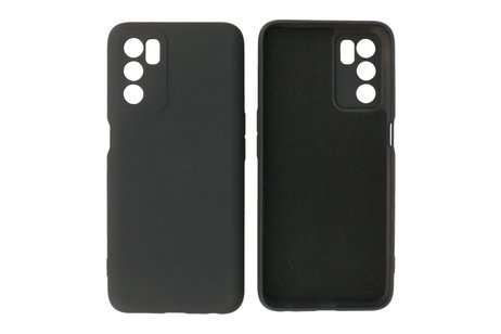 BAOHU Fashion Backcover Telefoonhoesje - Color Hoesje - Geschikt voor Oppo A16 - Zwart