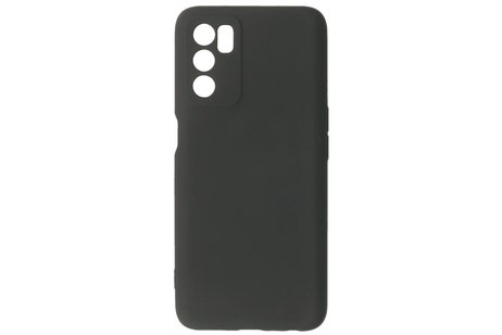 Fashion Backcover Telefoonhoesje - Color Hoesje - Geschikt voor Oppo A16 - Zwart