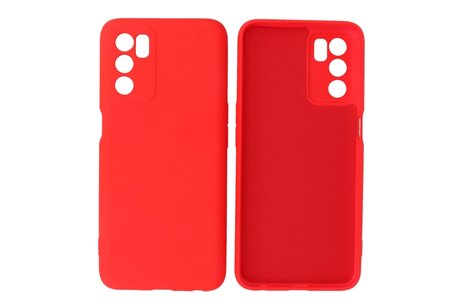 Fashion Backcover Telefoonhoesje - Color Hoesje - Geschikt voor Oppo A16 - Rood