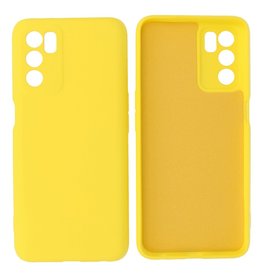BAOHU Oppo A16 Hoesje Fashion Backcover Telefoonhoesje Geel