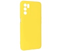 Fashion Backcover Telefoonhoesje - Color Hoesje - Geschikt voor Oppo A16 - Geel