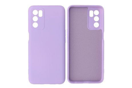 BAOHU Fashion Backcover Telefoonhoesje - Color Hoesje - Geschikt voor Oppo A16 - Paars
