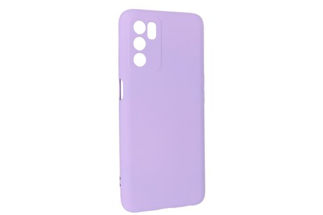 Fashion Backcover Telefoonhoesje - Color Hoesje - Geschikt voor Oppo A16 - Paars