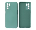 Fashion Backcover Telefoonhoesje - Color Hoesje - Geschikt voor Oppo A16 - Donker Groen