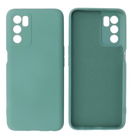 BAOHU Oppo A16 Hoesje Fashion Backcover Telefoonhoesje Donker Groen