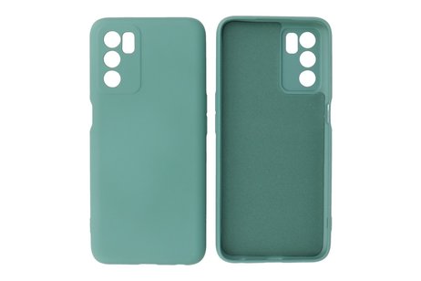 BAOHU Fashion Backcover Telefoonhoesje - Color Hoesje - Geschikt voor Oppo A16 - Donker Groen