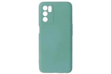 Fashion Backcover Telefoonhoesje - Color Hoesje - Geschikt voor Oppo A16 - Donker Groen