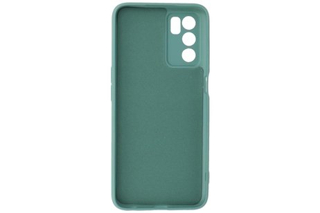 Fashion Backcover Telefoonhoesje - Color Hoesje - Geschikt voor Oppo A16 - Donker Groen