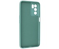 Fashion Backcover Telefoonhoesje - Color Hoesje - Geschikt voor Oppo A16 - Donker Groen