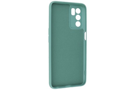 BAOHU Fashion Backcover Telefoonhoesje - Color Hoesje - Geschikt voor Oppo A16 - Donker Groen