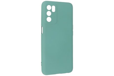 Fashion Backcover Telefoonhoesje - Color Hoesje - Geschikt voor Oppo A16 - Donker Groen