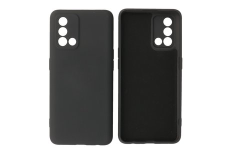 Fashion Backcover Telefoonhoesje - Color Hoesje - Geschikt voor Oppo A74 4G & A95 4G - Zwart