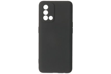 Fashion Backcover Telefoonhoesje - Color Hoesje - Geschikt voor Oppo A74 4G & A95 4G - Zwart